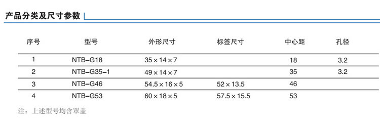 配电柜标签框规格及参数